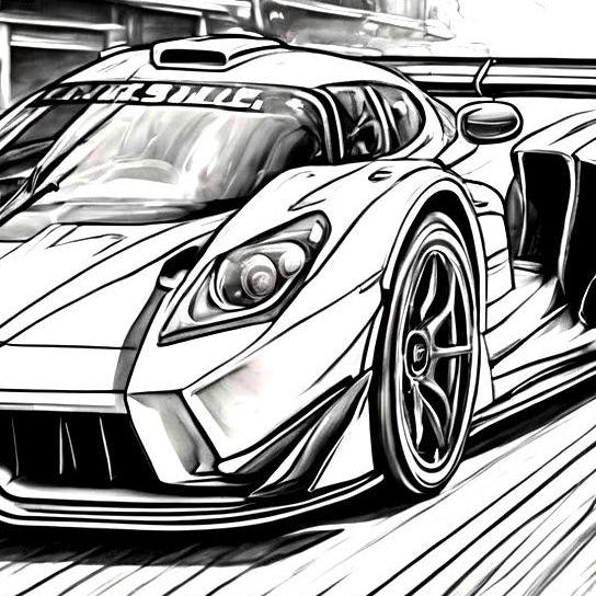 Sports Race Car Coloring Pages