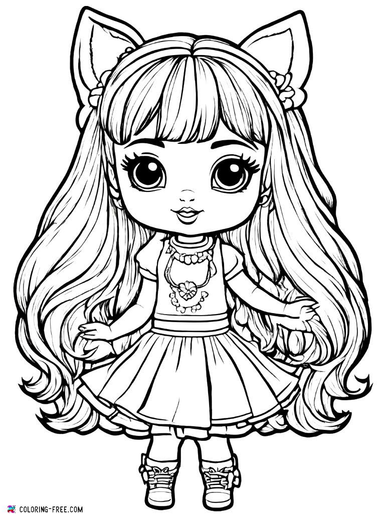 133 Page Drawing Of LOL Doll With Bunny Ears The Dolls Come 