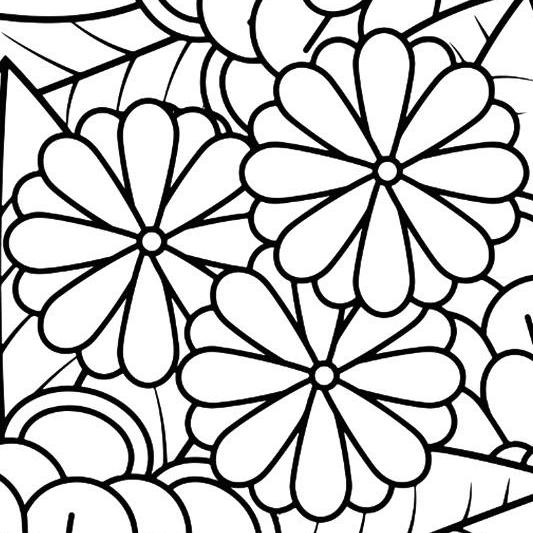 Artistic Wild Flowers Coloring Pages
