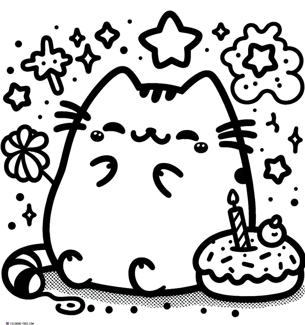 Kawaii Pusheen Coloring Pages Kawaii Pusheen Coloring Pages