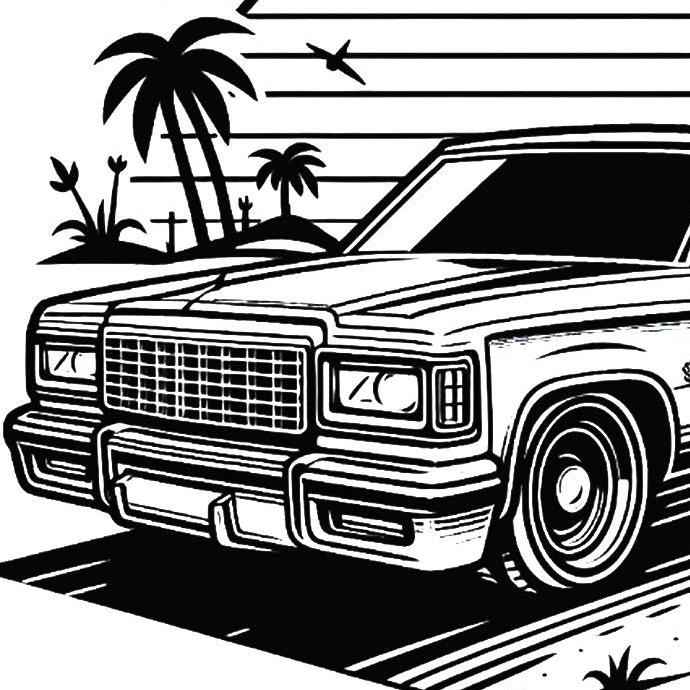 Lowrider Cars Coloring Pages