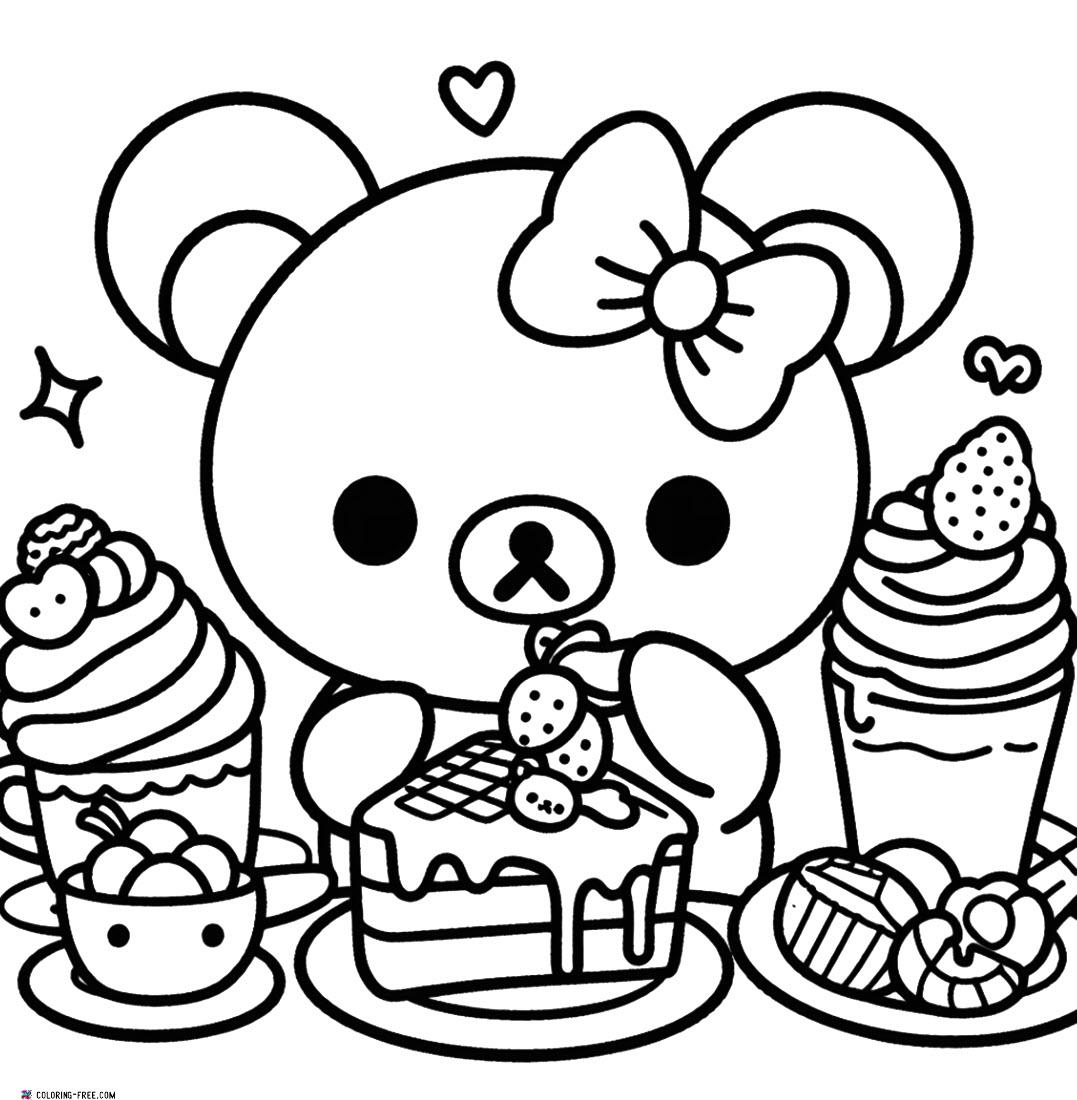 Rilakkuma Bear Coloring Pages