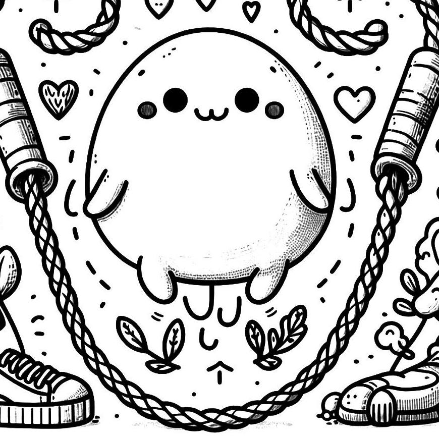 Jump Rope Coloring Pages