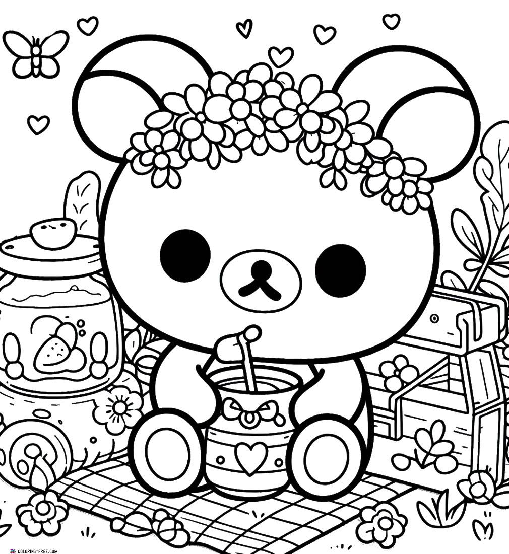 Rilakkuma Christmas Coloring Pages 2025 