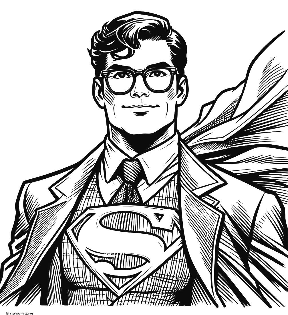 Clark Kent Coloring Page Clark Kent Coloring Page