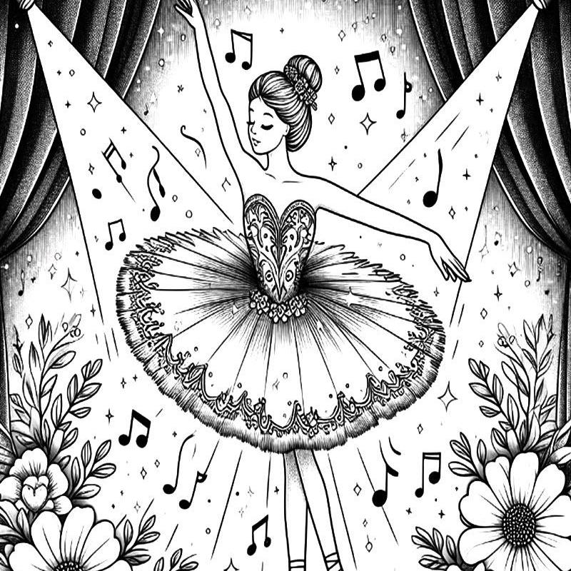 Amazing Dancing Coloring Pages